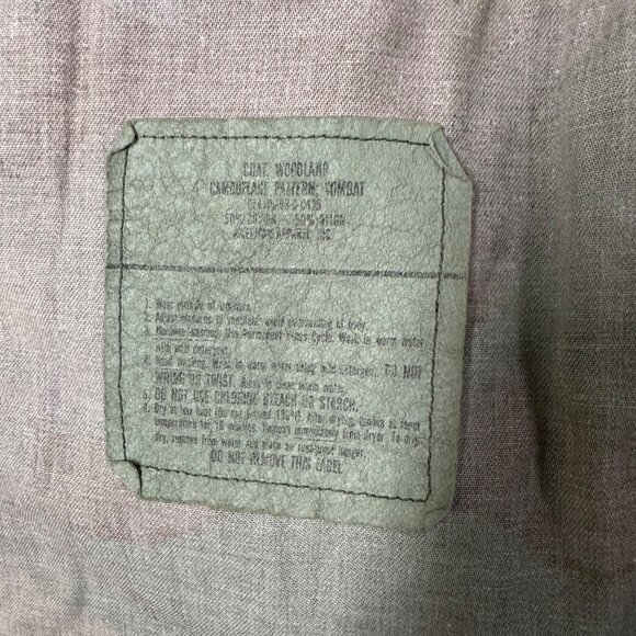 US Army Mens Small Regular USNG Camo Woodland Military Combat DD Patch Jacket - Picture 8 of 12